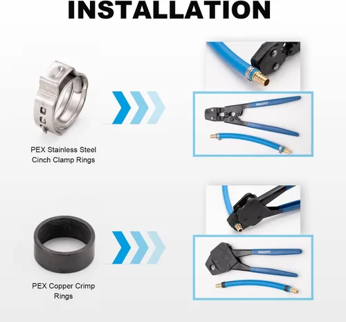 Miniatura 6 de (5 unidades) Adaptador de rosca NPT hembra de 3/4 pulgadas PEX x 3/4 pulgadas F1807, conector de engarce de latón LF para tubería PEX-b