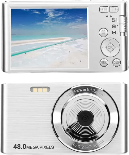 Miniatura 10 de VBESTLIFE Cámara digital, cámara de enfoque automático 4K para fotografía, 48MP 16X Zoom Cámara compacta de viaje para adolescentes, adultos