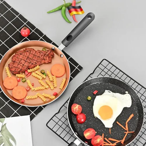 Miniatura 9 de Hemoton Sartén anodizada dura de aluminio antiadherente sartén de tortilla de 11 pulgadas