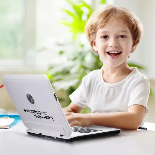 Miniatura 6 de LESHITIAN Laptop para Niños - 80 Modos de Aprendizaje para Aprender Alfabeto, Palabras, Matemáticas, Jugar Juegos y Música - Juguete para Niños
