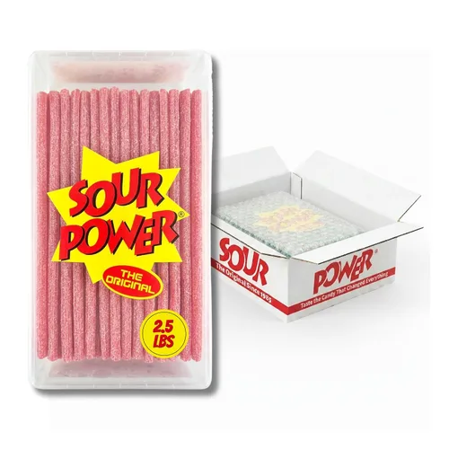 Miniatura 32 de Sour Power Premium Sorbetes de caramelo surtidos – Los caramelos de pajitas agrias originales desde 1985 – 50 g (Paquete de 6) – Vegano,