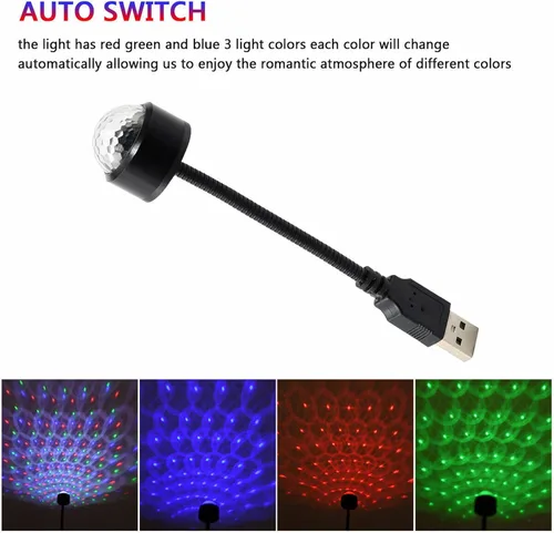 Miniatura 8 de TITA-DONG Mini lámpara de proyección LED de estrella, 9 modos funcionales, proyector USB, luz ajustable romántica de luz de estrella para coche