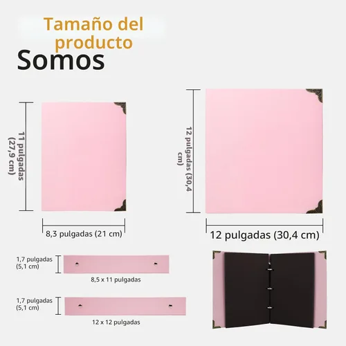 Miniatura 3 de Vienrose Kit de álbum de fotos de bricolaje con bolígrafos, cintas y calcomanías, 60 páginas, tapa dura de 8.5 x 11 pulgadas, 3 anillos, papel negro