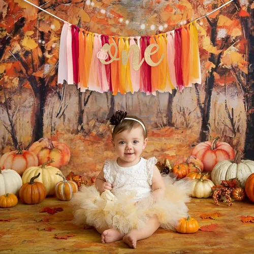 Miniatura 4 de Cartel para silla alta Little Pumpkin One, cartel de ballet para silla de bebé, decoración de fiesta de cumpleaños de Halloween, decoración de baby