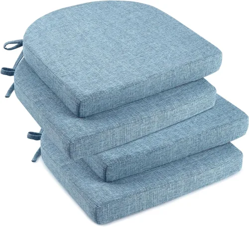 Miniatura 29 de downluxe Cojines para sillas de interior para sillas de comedor, almohadillas de espuma texturizadas suaves y cómodas para sillas de cocina