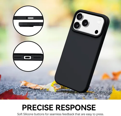 Miniatura 4 de GUAGUA Funda compatible con iPhone 17 Pro Max de 6.9 pulgadas, silicona líquida, goma de gel suave, delgada, forro de microfibra delgada