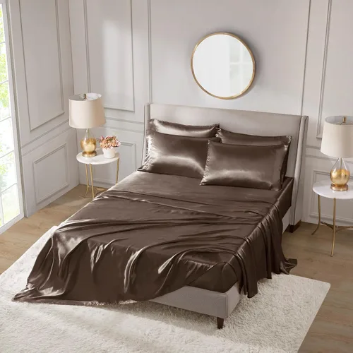 Miniatura 25 de Madison Park Essentials Juego de 2 fundas de almohada de satén para cabello y piel, lujosamente suave, sedosa con brillo natural, fresca al tacto