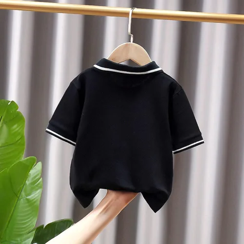 Miniatura 3 de Camisa polo de manga corta para niños pequeños, linda camiseta de verano para uniforme