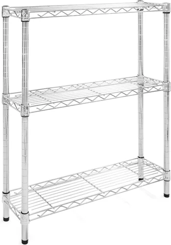 Miniatura 10 de Shelving Inc. Estantería de alambre cromado de 8 pulgadas de profundidad x 24 pulgadas de ancho con estantes de 3 niveles, capacidad de peso de 800