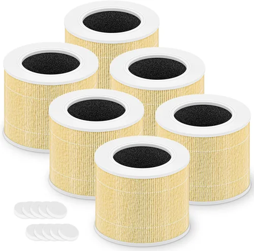 Miniatura 19 de Core Mini filtro de repuesto para purificador de aire LEVOIT Core Mini y Core Mini-P, 3 en 1 grado H13 True HEPA y carbón activado de alta Blanco