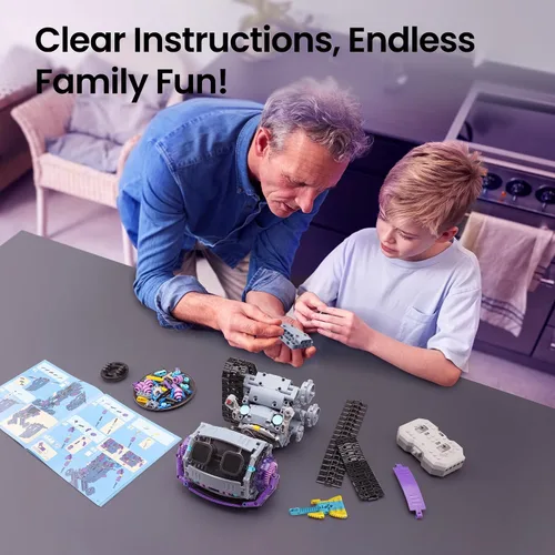 Miniatura 7 de Sillbird Kit de construcción de robot con control remoto, regalos STEM para niños de 8 a 12 años, juguetes creativos robóticos de codificación