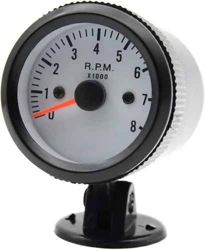 Miniatura 5 de Etopars Coche Motor Vehículo Negro Cara 2 "2.047 in Puntero Tacómetro Tacómetro Medidor Medidor Luz LED Tacho Gauge
