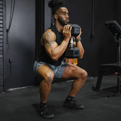 Miniatura 3 de Titan Fitness Pair Rubber Coated Hex Dumbbells, Roll-Resistant Hexagonal Free Weights, Chrome-Coated Handles with Knurling, Strength Training