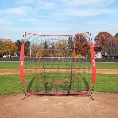 Miniatura 9 de VEVOR 7x7ft Baseball Softball Practice Net, Portable Baseball Training Net for Hitting Batting Catching Pitching, Backstop Baseball Equipment