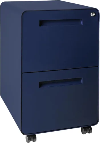 Miniatura 14 de Laura Davidson Furniture Stockpile - Archivador móvil de 2 cajones con cerradura, archivador de metal para debajo del escritorio, carpetas
