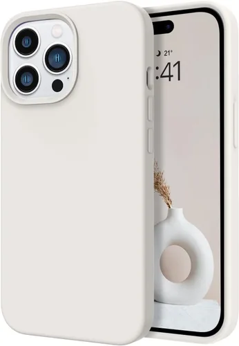 Miniatura 21 de Telaso Funda compatible con iPhone 14, silicona líquida de gel suave de goma, funda delgada y fina con forro de microfibra, funda protectora