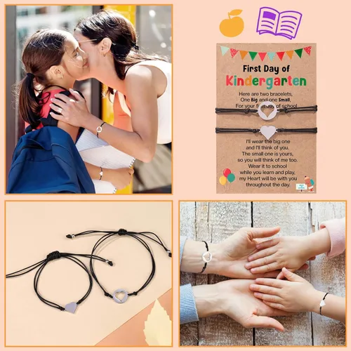 Miniatura 2 de First Day Of Kindergarten Bracelet, Back To School Bracelet Mommy And Me, Back To School Gifts For Kids, First Day Of School Bracelets For Mom And