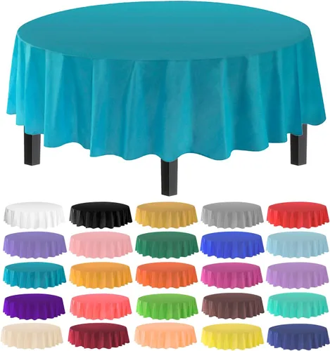Miniatura 23 de allgala Mantel desechable a prueba de agua, paquete de 6 manteles de 54 x 108 pulgadas, marrón, para fiestas, cumpleaños, bodas, picnic, fiestas