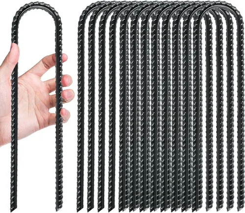 Gtongoko Trampoline Stakes, Trampoline Accessories, Ground Stakes Heavy Duty with T Hook, Ground Anchors, Rebar Stakes, High Wind Tent Anchors,