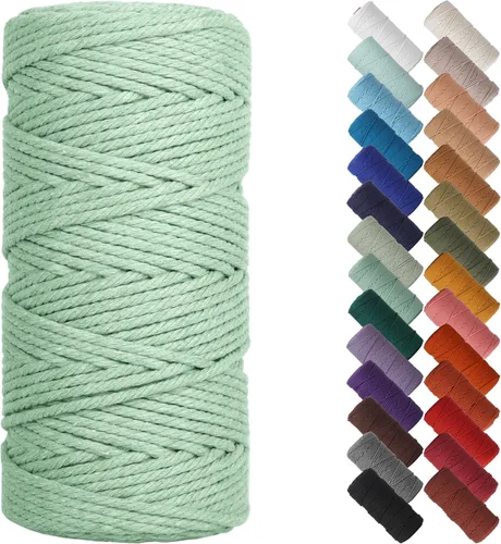 Miniatura 147 de NOANTA - Cuerda de macramé color beige natural, 1/8 pulgadas (3 mm) x 109 yardas (100 metros), cuerda de algodón colorido para colgar en la pared