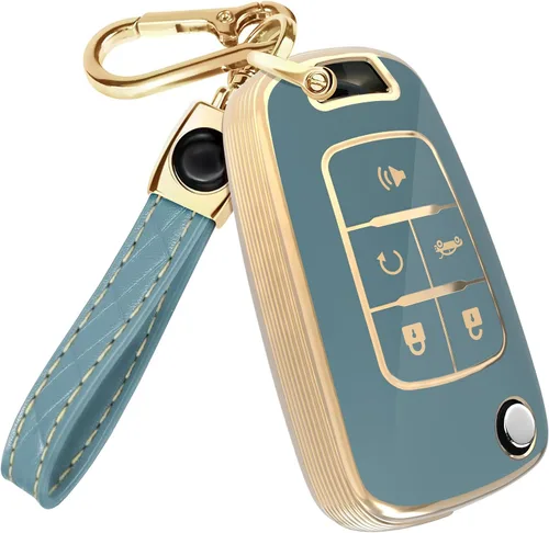 Miniatura 21 de Lucrum Funda para llavero GMC y Chevy y llavero de cuero, funda de TPU para Suburban Acadia Sierra Tahoe Yukon - 2014-2025