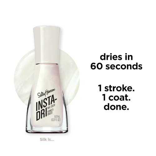 Miniatura 4 de Sally Hansen Insta-Dri Esmalte de uñas Secado rápido, larga duración, brillo sin vetas Semi-opaco, brillo 61 Silk es... Color de uñas 61