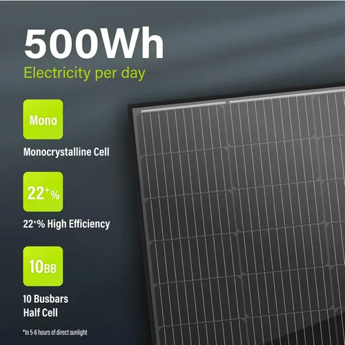 Miniatura 4 de Newpowa - panel solar de alta eficiencia monomódulo 12V de 100 vatios monocristalino para caravana, barco marino fuera de la red