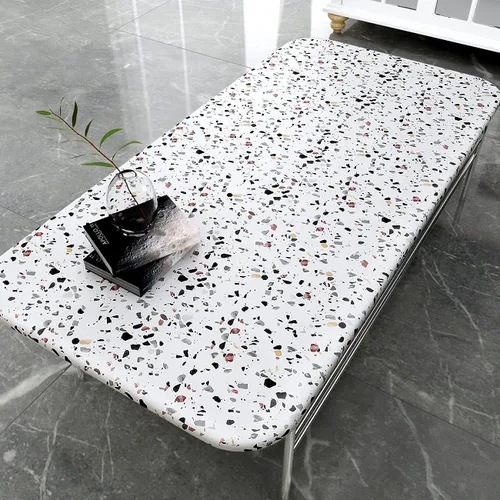 Miniatura 4 de Decotalk Papel de Contacto de Terrazo 17.7"x120" Papel de Contacto de Terrazo para Encimeras Impermeable Despegar y Pegar Papel Tapiz para Cocina