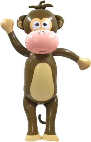 Treasure Gurus gigante mono inflable piscina flotador de agua grande niños adultos soplar fiesta juguete zoológico animal