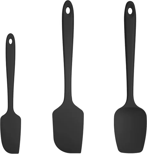 U-Taste Juego de espátulas de silicona, 600ºF, resistente al calor, sin costuras, de grado alimenticio, goma flexible, para cocina, mezcla, hornear,