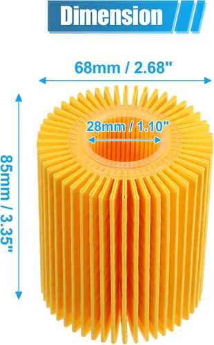 Miniatura 5 de X AUTOHAUX Filtro de aceite de motor 04152-YZZA5 04152-38010 04152-0R010 para Toyota 4Runner 2010-2023 para Toyota FJ Cruiser 2010-2014 1GRFE
