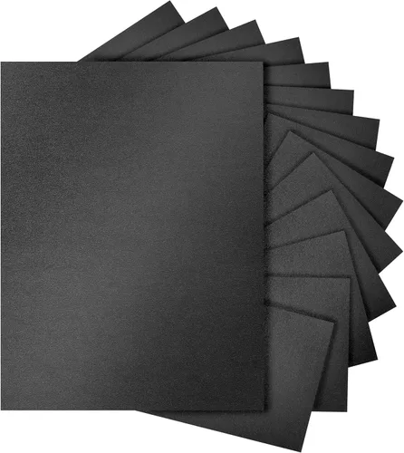 Silunkia 28 hojas de cartulina negra brillante de 8.5 x 11 pulgadas, papel pesado de 250 gsm/92 libras, cartulina negra de construcción para hacer