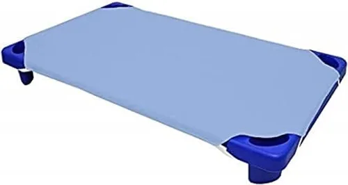 Sábanas para cuna de preescolar para guardería, preescolar y esquinas con lazos elásticos para cuna, sábana bajera ajustable para cuna, sábana Azul