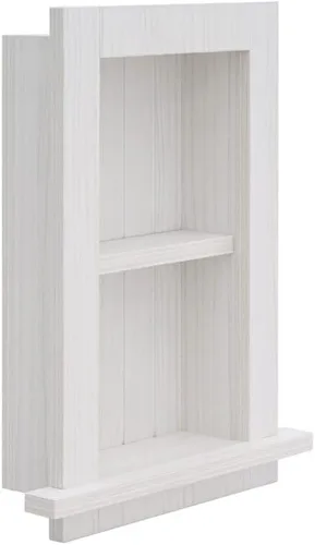 AdirHome Nicho de pared empotrado, botiquín empotrado blanco completamente montado