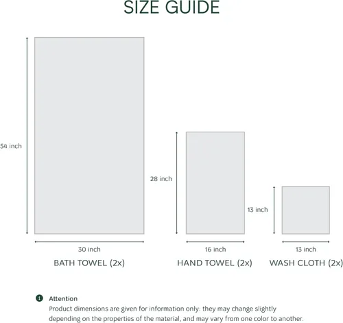 Miniatura 5 de Lacoste Heritage - Juego de toallas de algodón Supima de 6 piezas, 2 toallas de baño, 2 toallas de mano, 2 toallas pequeñas, aloe – altamente