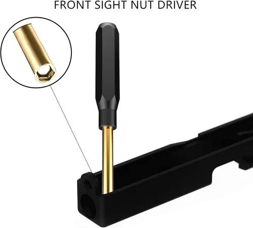 Miniatura 5 de HEKAGURA Tools Kit for Glock, Front Sight Remove Pin Punch Magazine Disassembly Tools for Glock 17 19 19x 26 27 43 43x Accessories Dorado