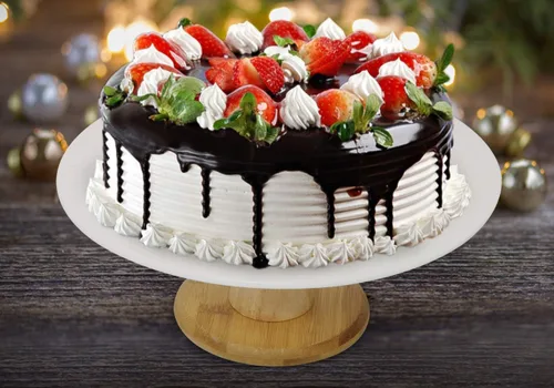 Miniatura 7 de Soporte de cerámica blanca para tartas con base de bambú, soporte para pasteles y postres para bodas y cumpleaños, decoración de cocina y hogar