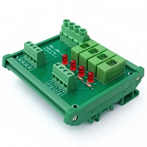 Miniatura 3 de Placa de módulo de distribución de energía con fusible de 4 posiciones para montaje en carril DIN, portafusibles de 0.197x0.787 in, con luz