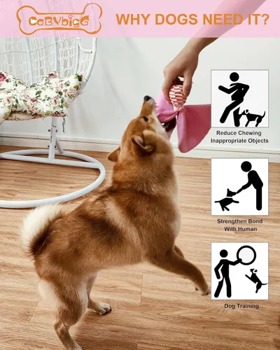 Miniatura 5 de Juguetes chirriantes para perros, juguetes para cachorros, sin relleno, juguetes masticables para dentición, juguete de caramelo para perros