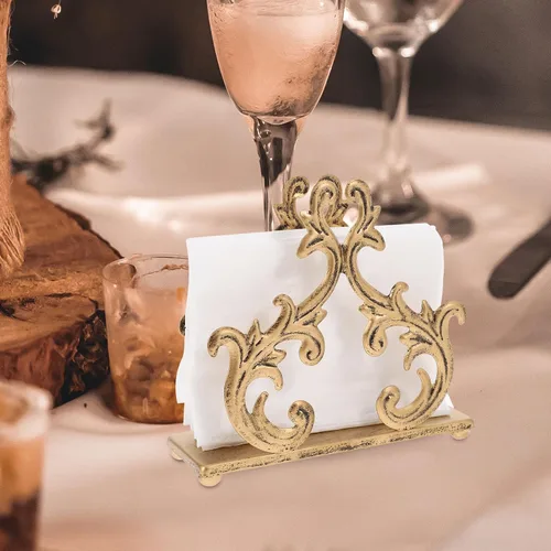 Miniatura 9 de Servilletero decorativo de 5.90 x 5.11 x 1.96 pulgadas, soporte de servilleta de metal con rama de sauce dispensador de pañuelos para encimera