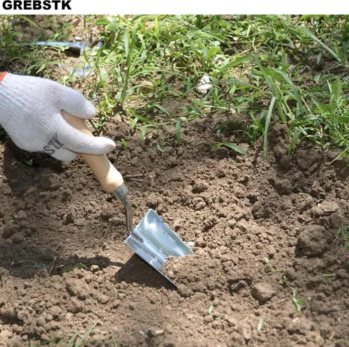 Miniatura 8 de GREBSTK - Palas de jardinería de acero inoxidable para trasplantar en jardín, palas de profundidad, marcado, medición, herramienta para quitar