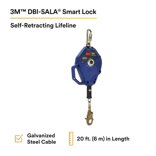 Miniatura 2 de 3M DBI-SALA Smart Lock Autoretráctil Lifeline 3503803, cable galvanizado, azul, 20 pies (19.7 ft) 1 Ea/Case