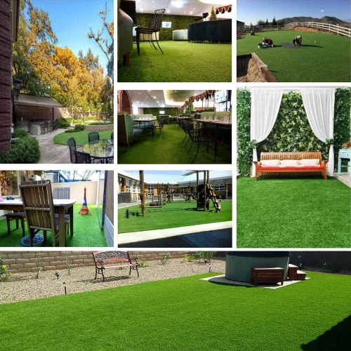 Miniatura 5 de Petgrow Alfombra de césped artificial sintético de 1 pie x 12 pies (12 pies cuadrados), altura de pila de 0.8 pulgadas, alfombra de césped
