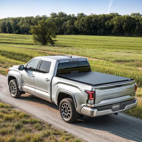 Miniatura 7 de oEdRo - Funda suave de triple pliegue para tonneau de camioneta de 5.2 pies, compatible con Chevy Colorado/GMC Canyon 2015-2025