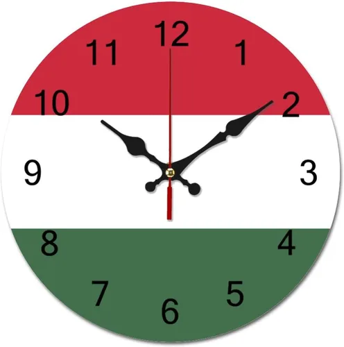 Miniatura 7 de The Flag of Cashmir - Reloj decorativo patriótico, funciona con pilas, 9 pulgadas, silencioso, sin tictac, números arábigos, decoración moderna