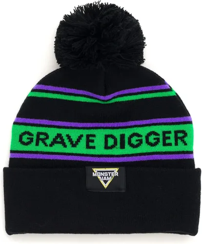 Miniatura 4 de Monster Jam Grave Digger - Gorro de invierno para recién nacido, color verde, talla única