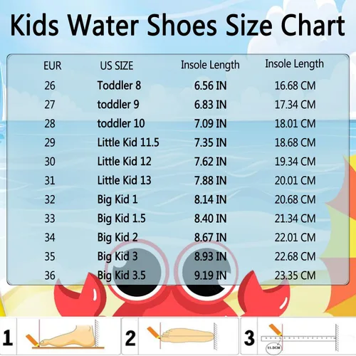 Miniatura 6 de Quickshark - Zapatos de agua infantiles para interiores y exteriores, sandalias de secado rápido, ligeras, para caminar, playa, piscina o natación