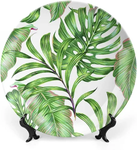 Miniatura 18 de Plato decorativo de 6 pulgadas, artesanía de cerámica turquesa, patrón floral antiguo de cachemira, estampado clásico de Oriente Medio, para colgar