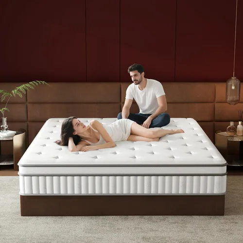mikibama Colchón individual, colchón híbrido de tamaño individual de 10 pulgadas en una caja para cama individual con espuma viscoelástica y