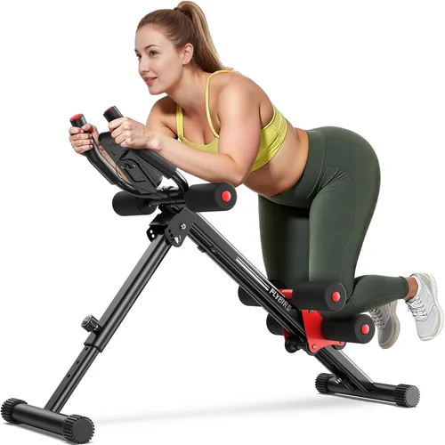 FLYBIRD Equipo de entrenamiento abdominal, máquina de abdominales ajustable, entrenamiento de cuerpo completo para gimnasio en casa, equipo de